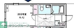 川崎市多摩区西生田5丁目アパート 1Kの間取図画像