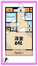 パークレガーロ百合ヶ丘 1Kの間取図画像