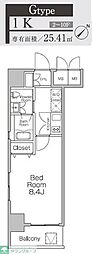 プライムアーバン新百合ケ丘 1Kの間取図画像