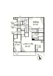 フライハイト 2LDKの間取図画像