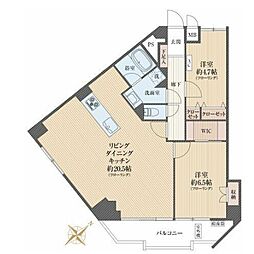 四谷ガーデニア 1SLDKの間取図画像
