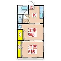 ゆたか荘  ｜ 鹿児島県鹿児島市田上5丁目33番地13（賃貸アパート2K・2階・34.00㎡） その2