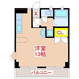 エクシード田上 ワンルームの間取図画像