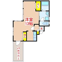 ダイムビル ワンルームの間取図画像