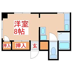 有島ビル ワンルームの間取図画像