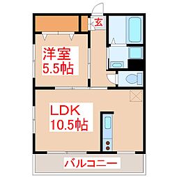 メイプルIT 1LDKの間取図画像
