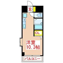 グリンビュー武 ワンルームの間取図画像