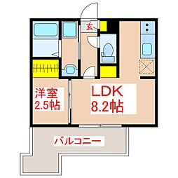 LANDMARK城西本通 1LDKの間取図画像