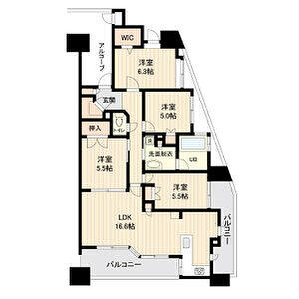 グランカーサ上前津 ｜愛知県名古屋市中区千代田3丁目(賃貸マンション4LDK・2階・88.88㎡)の写真 その2