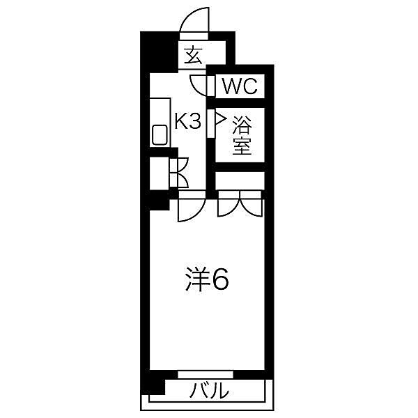 丸の内US ｜愛知県名古屋市中区丸の内3丁目(賃貸マンション1K・7階・22.96㎡)の写真 その2