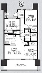 レーベンハイム緑ヶ丘エアーズ 3LDKの間取図画像