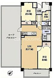 ライオンズマンションかしわ台 2SLDKの間取図画像