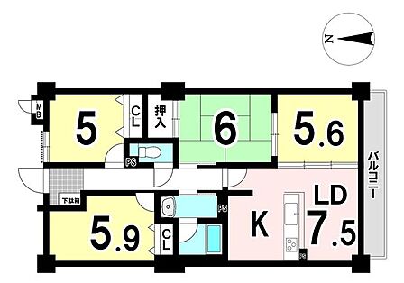 4LDK 間取り