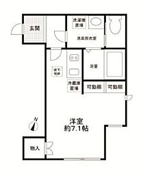 都営大江戸線 中井駅 徒歩5分の賃貸アパート 1階ワンルームの間取り