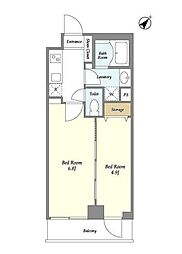 JR山手線 渋谷駅 徒歩6分の賃貸マンション 1階1LDKの間取り
