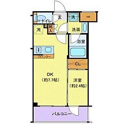 SYFORME東新宿2 1DKの間取図画像
