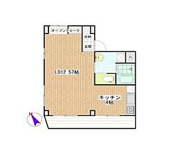 東京メトロ日比谷線 恵比寿駅 徒歩7分の賃貸マンション 2階ワンルームの間取り