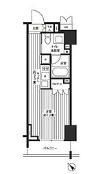 京王井の頭線 神泉駅 徒歩9分の賃貸マンション 5階ワンルームの間取り