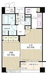 東京メトロ副都心線 西早稲田駅 徒歩4分の賃貸マンション 1階1LDKの間取り