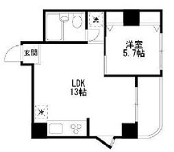 東京メトロ副都心線 西早稲田駅 徒歩4分の賃貸マンション 4階1LDKの間取り