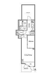 ルクレ目白西坂 2Kの間取図画像