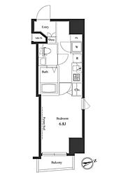ヴェルト新宿イースト 1Kの間取図画像