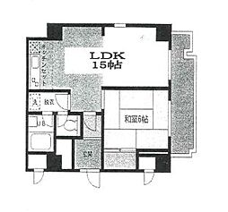 三越東中野マンション 1LDKの間取図画像