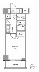 レジディア上落合 1Kの間取図画像