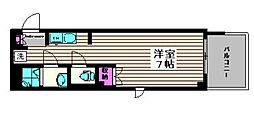 下落合ヒルズ ワンルームの間取図画像