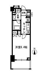 レジディア中落合-B 1Kの間取図画像