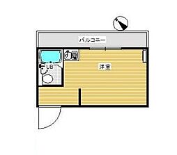 グリーンハイツ千加松 ワンルームの間取図画像