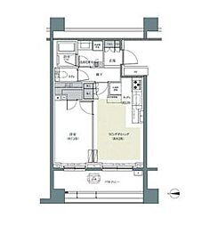 パークハウス東中野リヴゴーシュ 1LDKの間取図画像