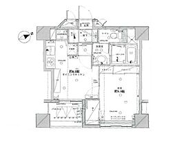ヴィア・シテラ・新宿 1DKの間取図画像