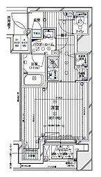 メインステージ東新宿 1Kの間取図画像