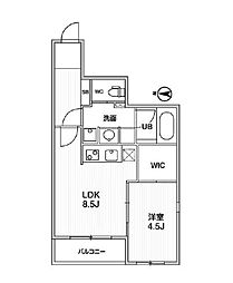 東京メトロ丸ノ内線 東高円寺駅 徒歩8分の賃貸マンション 1階1LDKの間取り