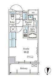東京メトロ丸ノ内線 東高円寺駅 徒歩10分の賃貸マンション 6階ワンルームの間取り