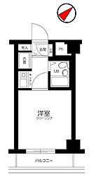 JR中央線 西荻窪駅 徒歩3分の賃貸マンション 5階1Kの間取り