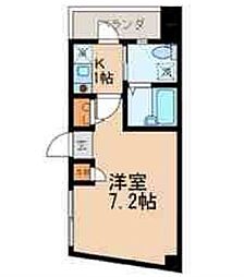 リード東中野 5階1Kの間取り