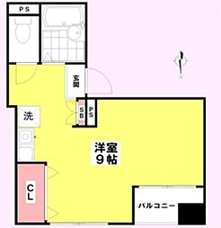 東京メトロ丸ノ内線 東高円寺駅 徒歩7分の賃貸マンション 6階ワンルームの間取り