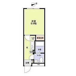 東京メトロ丸ノ内線 中野富士見町駅 徒歩5分の賃貸マンション 1階1Kの間取り