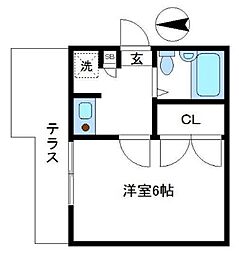 アーバンコート 1Kの間取図画像