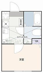 川崎市麻生区高石5丁目アパート 1Kの間取図画像