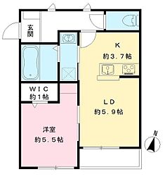 スレイベル井の頭 1LDKの間取図画像