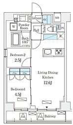 ラティエラ中野新井 1SLDKの間取図画像