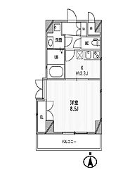 スペーシア高円寺1 1Kの間取図画像