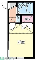 ユナイト白楽コリンの杜 1Kの間取図画像