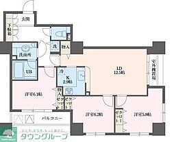 ドゥーエ横浜駅前 3LDKの間取図画像