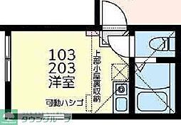 コート・ライズ神大寺 ワンルームの間取図画像