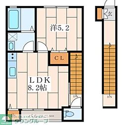 エカーサ二俣川 1LDKの間取図画像