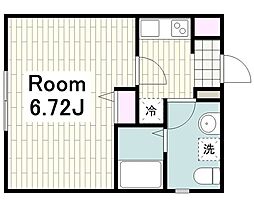 カーサフェリーチェ横浜 1Kの間取図画像